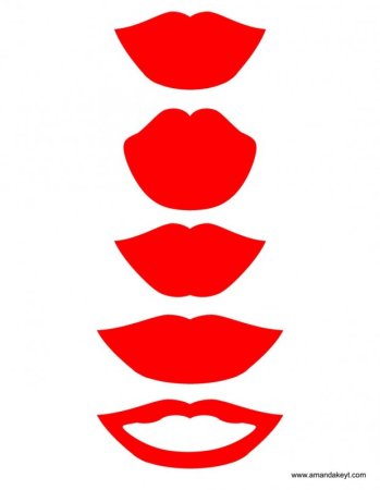 Трафареты для фотосессии губы