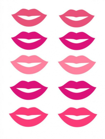 Губы трафарет