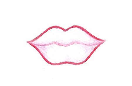 Губы для срисовки для детей