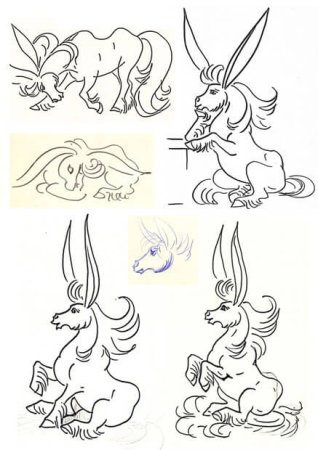 Раскраска. Конек-горбунок