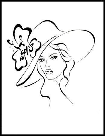 Контур девушки