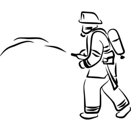Пожарный человек раскраска