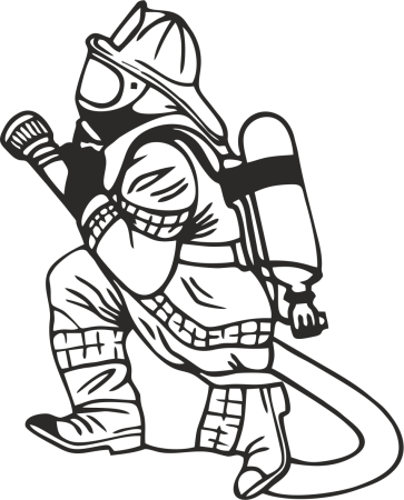 Пожарник рисунок карандашом