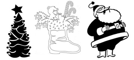 Трафареты на окна на новый год