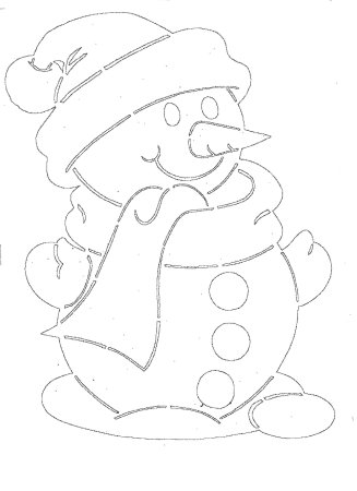 Дед Мороз трафарет