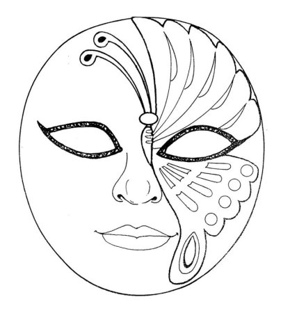 Макет маски для лица