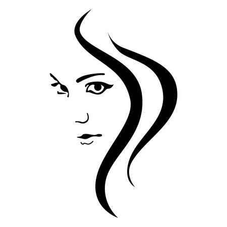 Силуэт женского лица