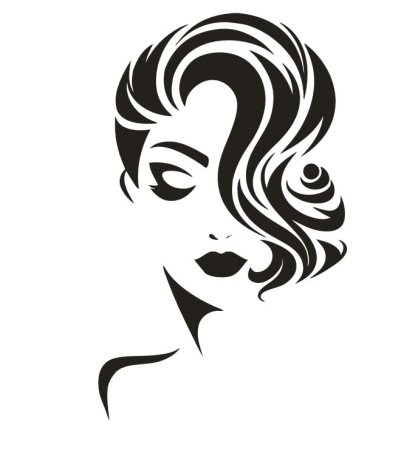 Салон красоты силуэт точками