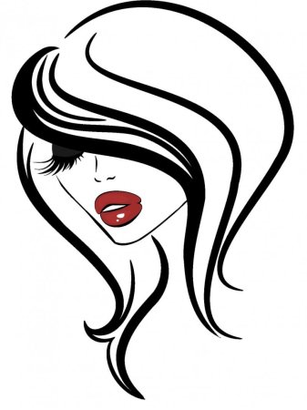 Трафарет лица девушки