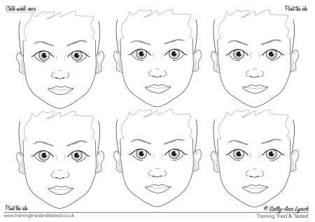 Макет лица для детей