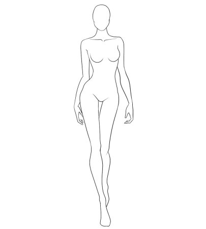 Макет для эскиза одежды