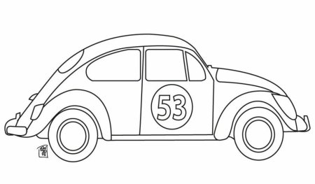 Раскраска Volkswagen Beetle