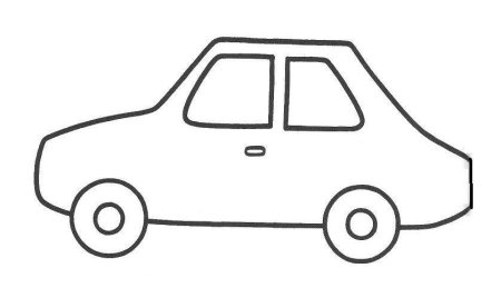 Контур машинки для раскрашивания