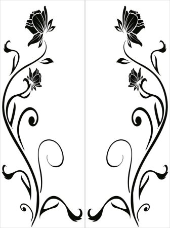 Трафареты на зеркало шкафа