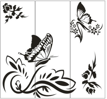 Трафарет для декора стекол