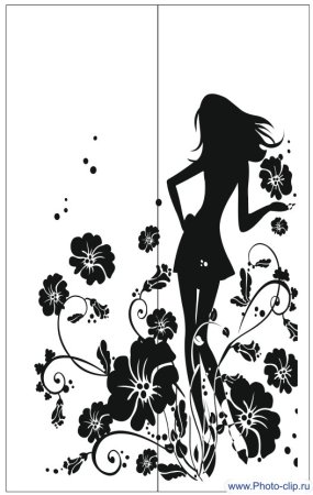 Трафарет рисунка на дверь