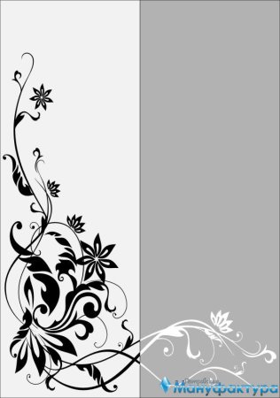 Узор цветы пескоструй