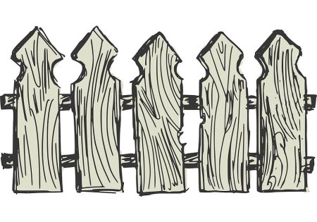 Деревянный забор раскраска