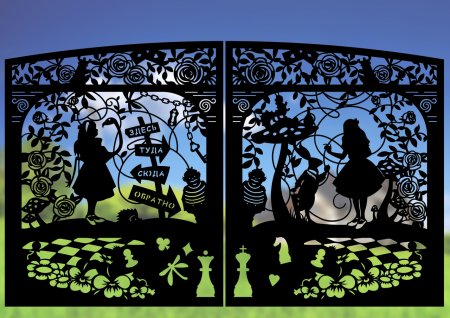 Художественная резка металла ворота