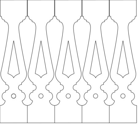 Трафарет для резного забора