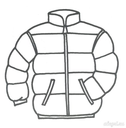 Куртка раскраска для детей