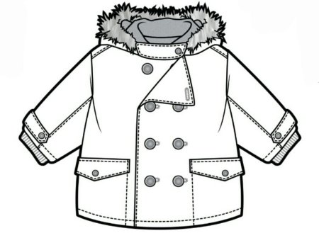 Куртка раскраска для детей
