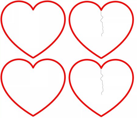 Сердце трафарет