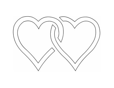 Сердце трафарет для вырезания