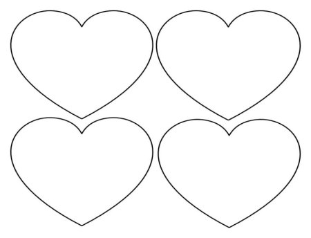 Сердце трафарет для вырезания