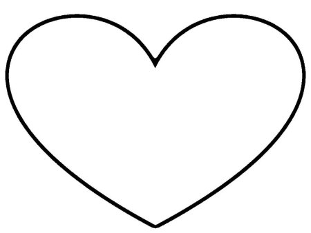 Сердце на листе а4