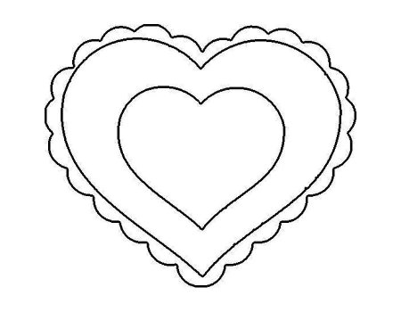 Трафарет сердца для вырезания из бумаги шаблоны
