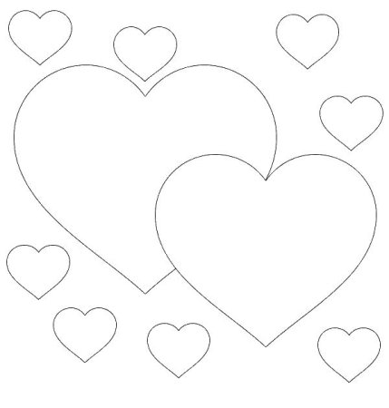 Трафарет сердце для пряников