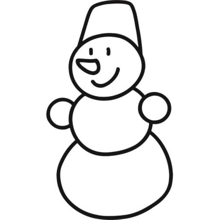 Снеговик шаблон