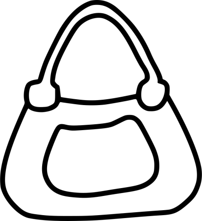 Раскраска сумочка для детей