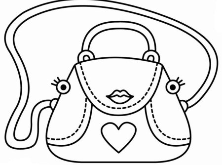 Раскраска сумочка для детей