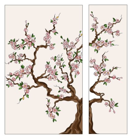 Японские узоры на дереве