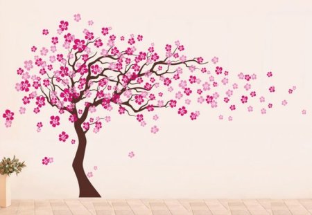 Трафарет Сакуры на стену