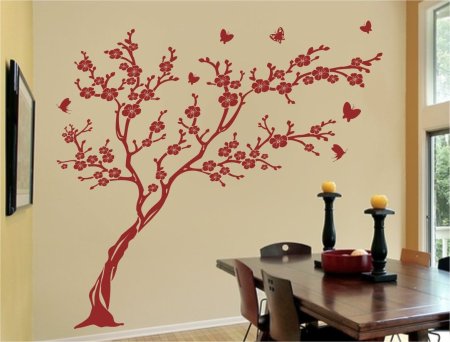 Дерево Сакуры на стене