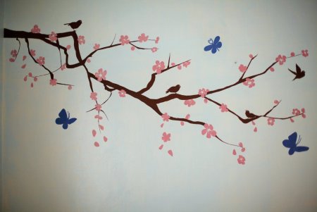 Ветка Сакуры на окне