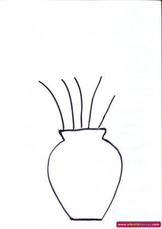 Ваза с цветами раскраска