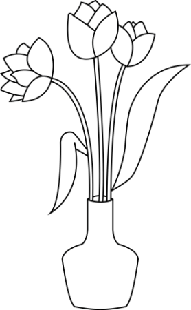 Цветочный горшок раскраска