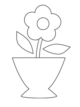 Трафарет горшочка для цветов