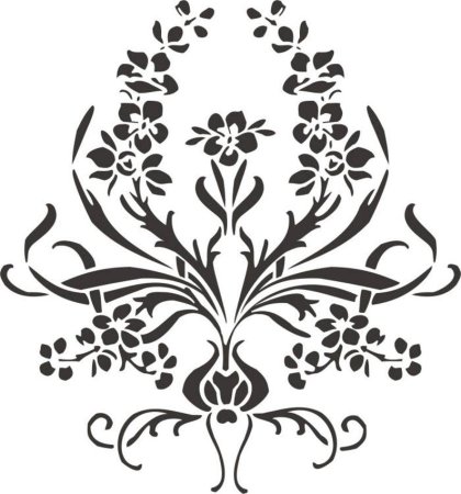 Растительные трафареты для декора стен