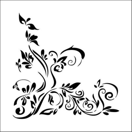 Угловой узор трафарет