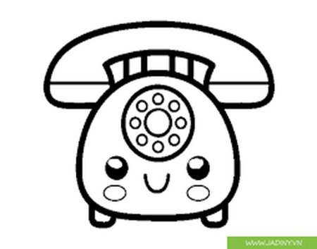 Рисунок для раскрашивания телефон