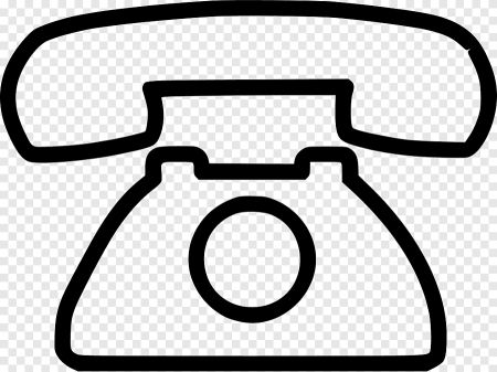 Телефон контурный рисунок