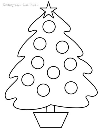 Елка раскраска