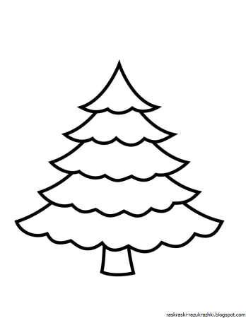 Елка раскраска