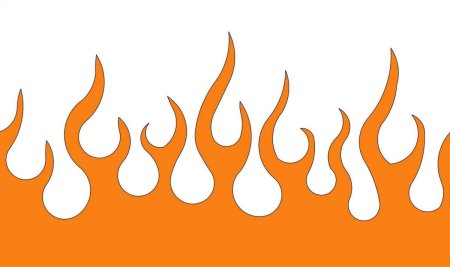 Языки пламени трафарет