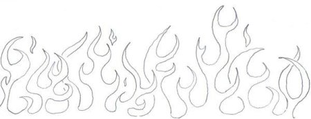 Языки пламени контур